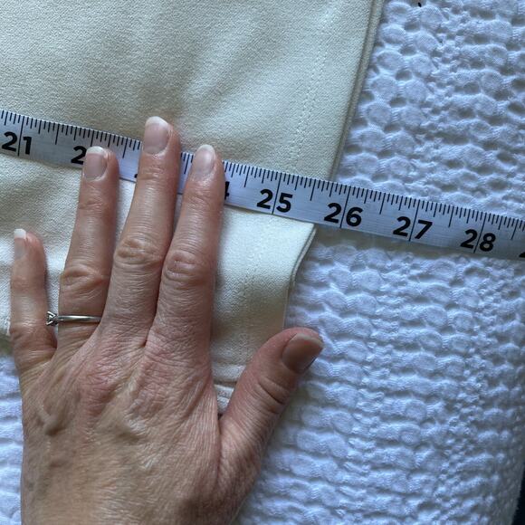 Ann Taylor Lace Cuff Bell Sleeve Tunic Crepe Women S Cream Boho Cottagecore - Picture 11 of 12